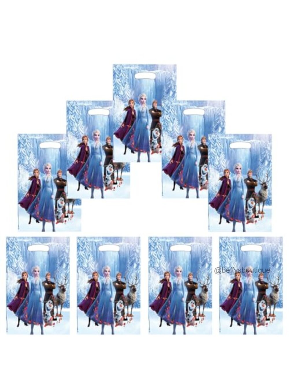 50 Pc Cartoon Party Favor Bags Plastic Candy Gift Bags with Handles
